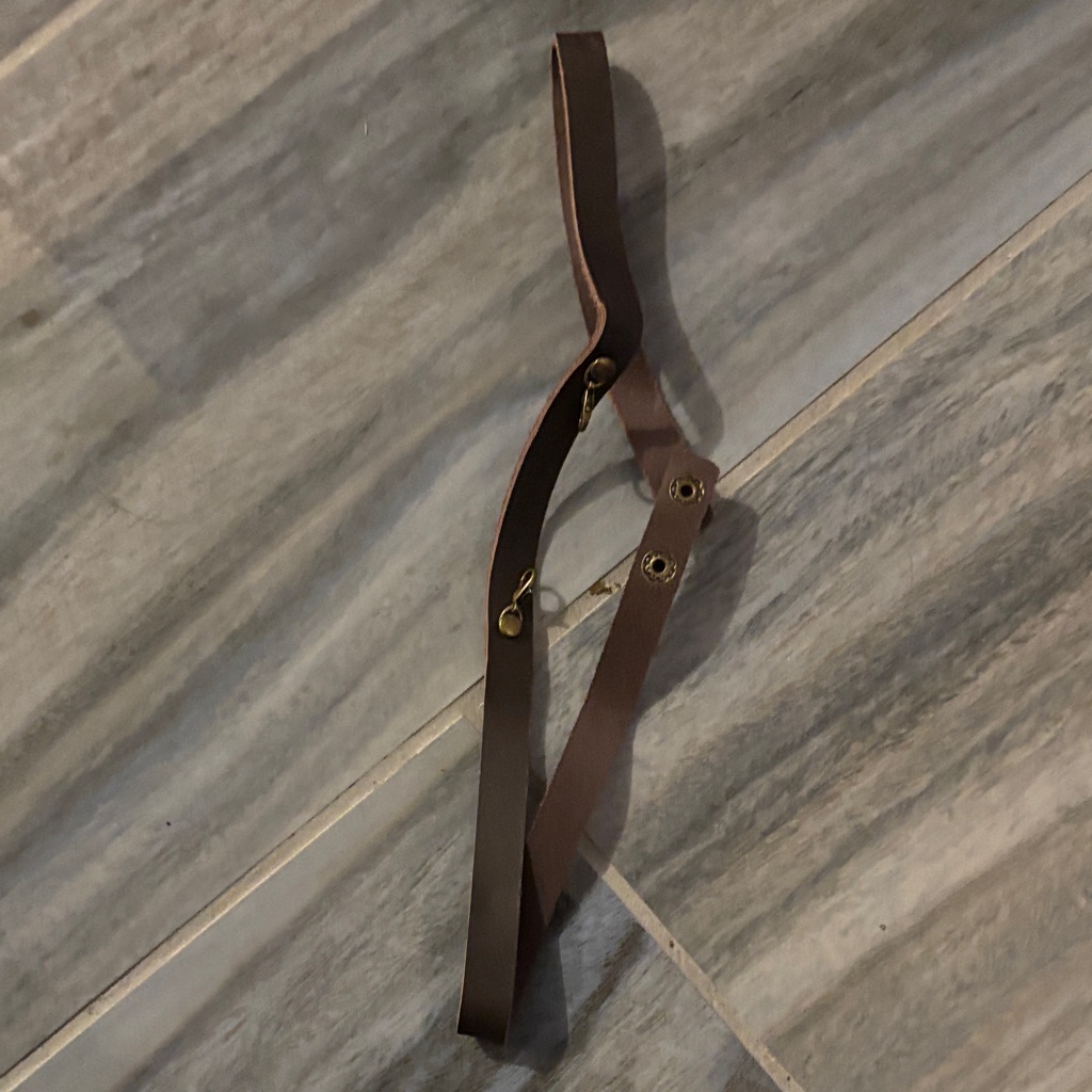 Brown Leather Travel Bag Strap